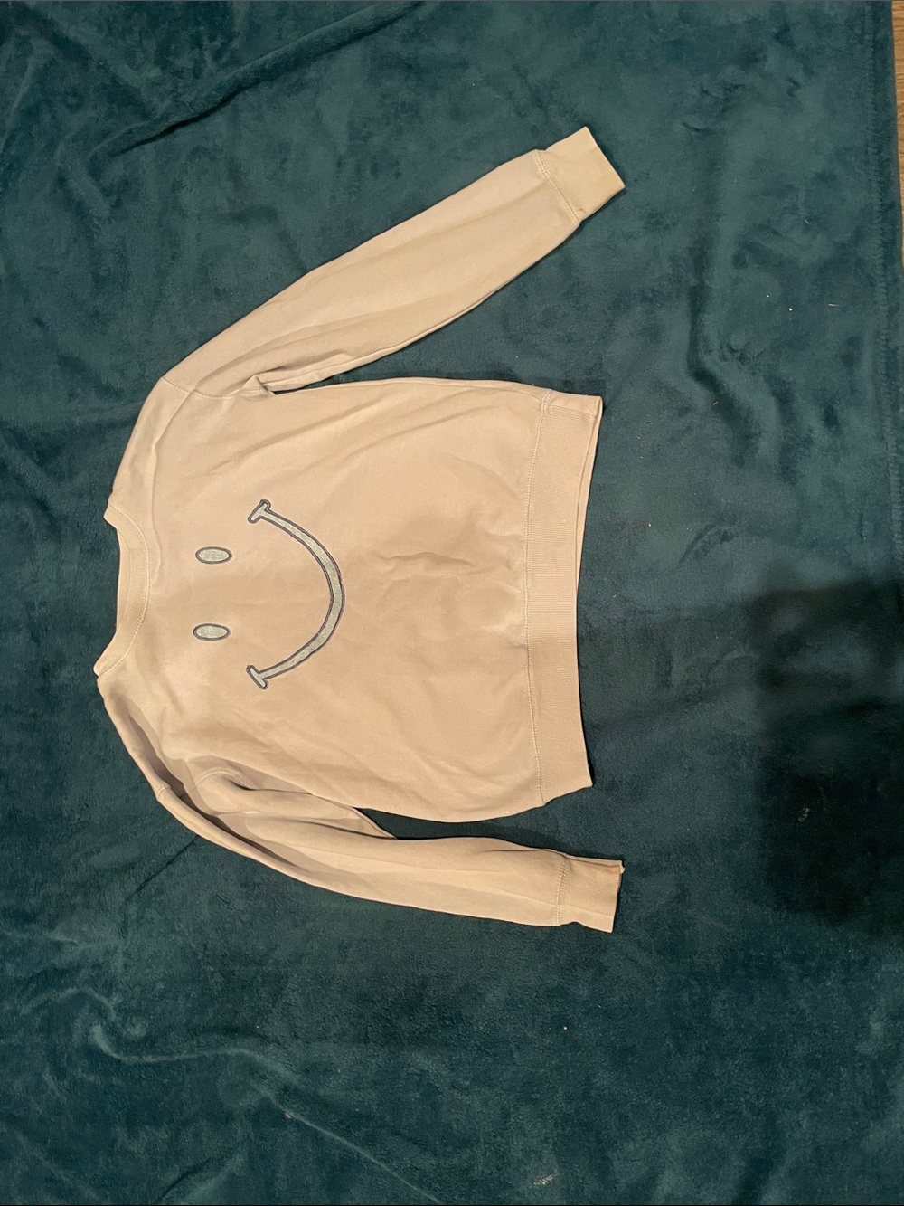 Hanky Panky Beige Smiley Crewneck Sweatshirt